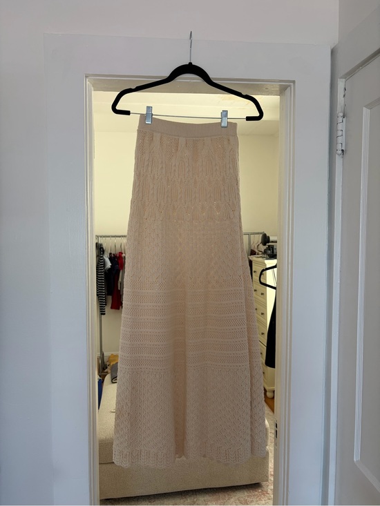 ba&sh Dresses & Skirts - ba&sh Cream Crochet Maxi Skirt